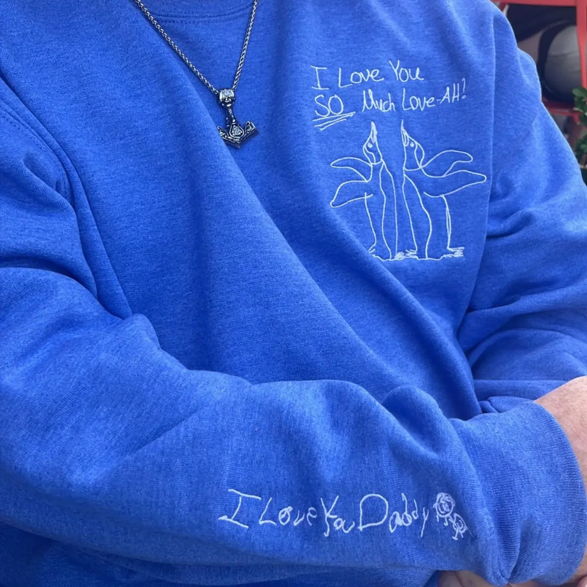 Custom Child Drawing Embroidered Sweatshirts - Simple Kids Artwork to Embroidery - Sweet Family Keepsake - Image 6