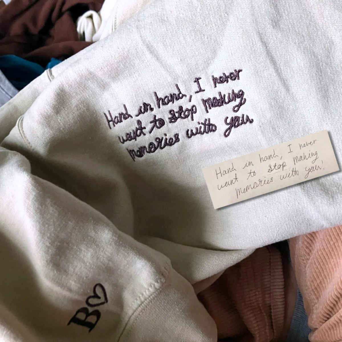 Custom Child Family Drawing Embroidered Sweatshirts - Kids Artwork to Embroidery Hoodies - Perfect Family Keepsake - Image 6