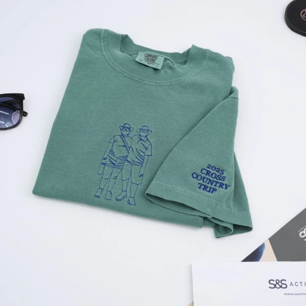 Custom Couple Photo Hoodies - Outline Style Personalized Embroidered Sweatshirts Gift - Image 3