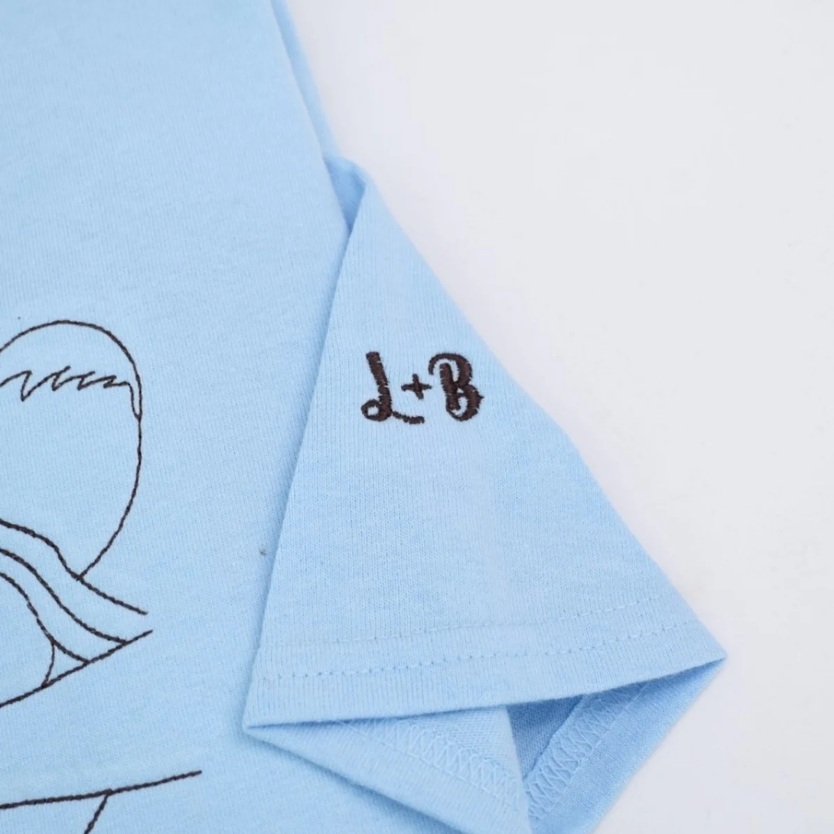 Custom Couple Photo T-Shirts - Outline Style Portrait Embroidered Apparel - Perfect Anniversary Gift - Image 2