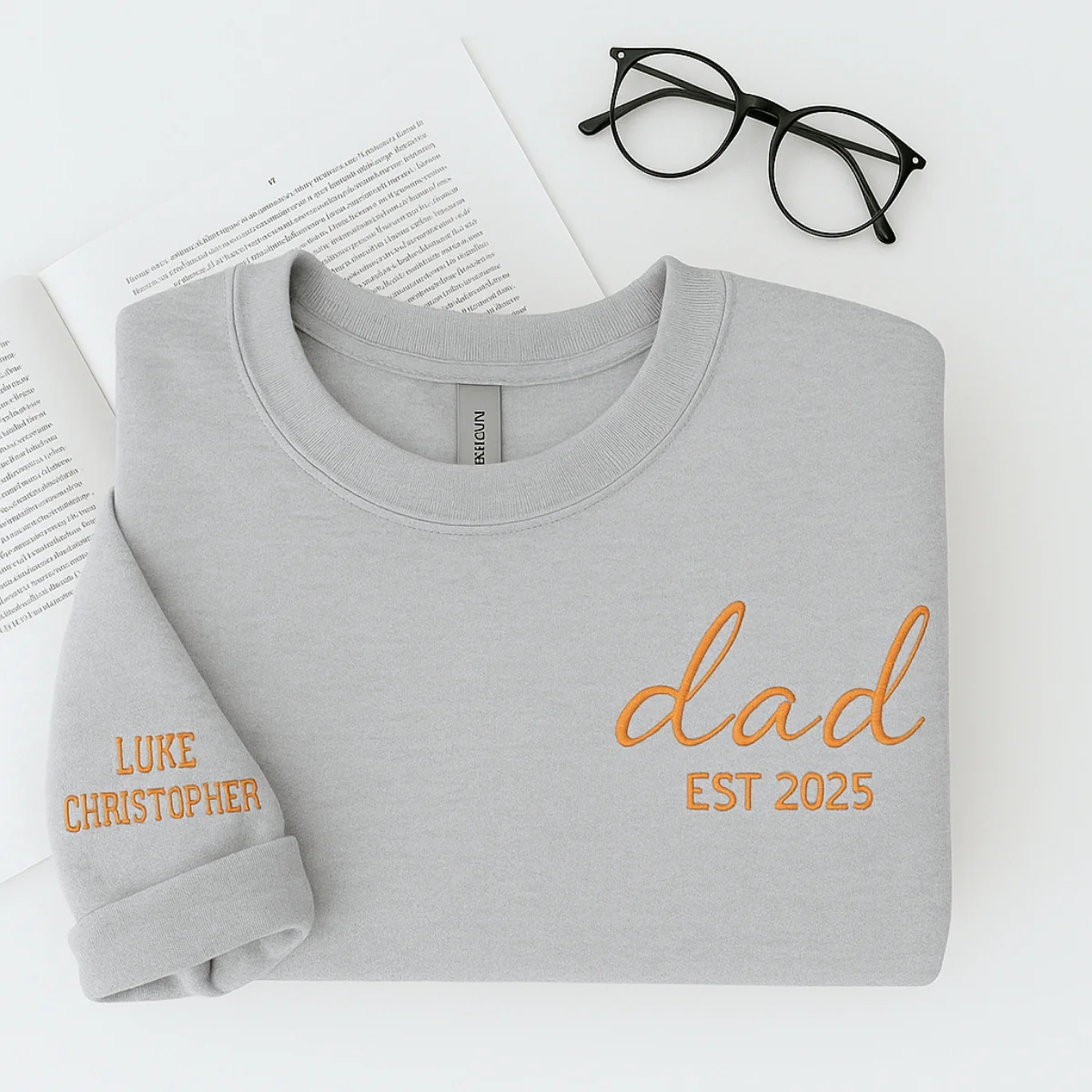 Custom Dad EST Sweatshirt - Personalized Children Names - Perfect New Father Gift - Image 3