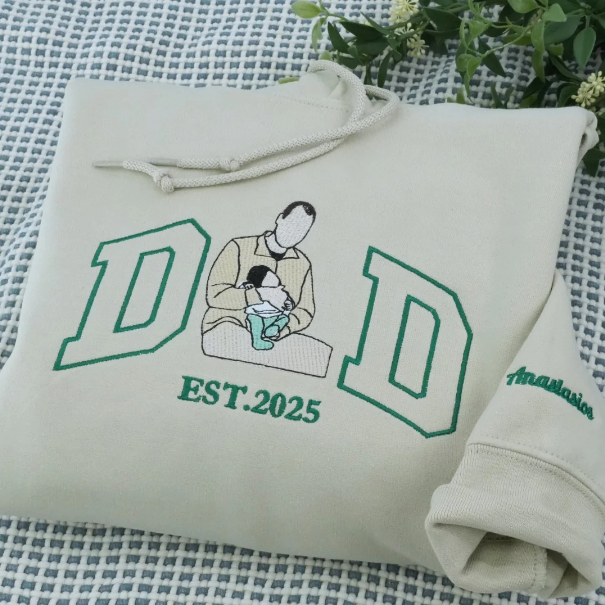 Custom Dad Hoodies - Active Father Child Embroidered Sweatshirts - Perfect Father's Day Gift - Image 5