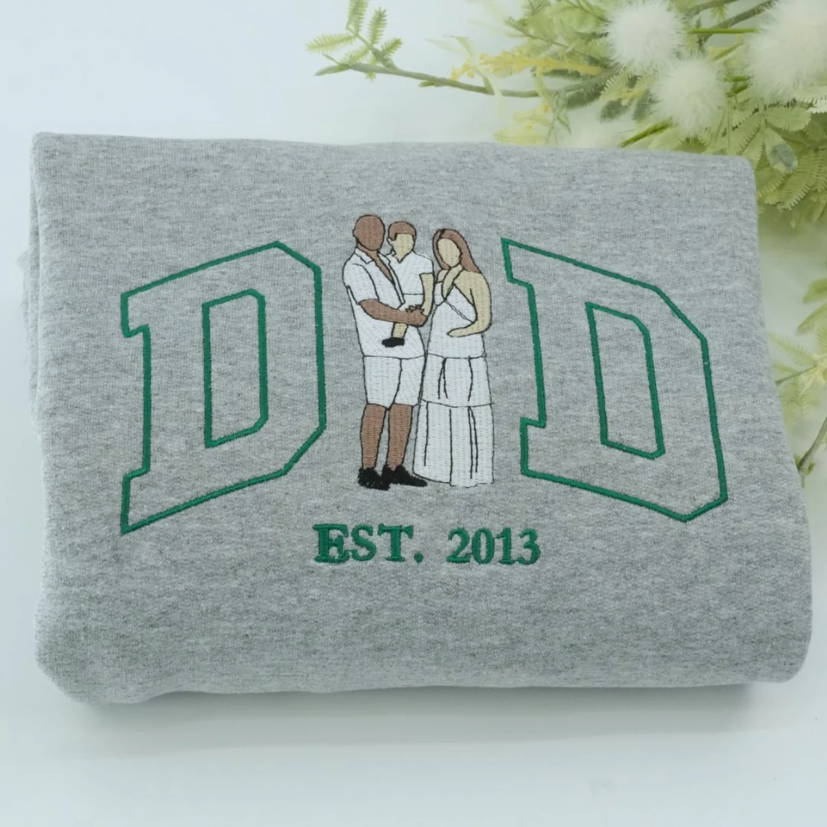 Custom Dad Hoodies - Active Father Child Embroidered Sweatshirts - Perfect Father's Day Gift - Image 8