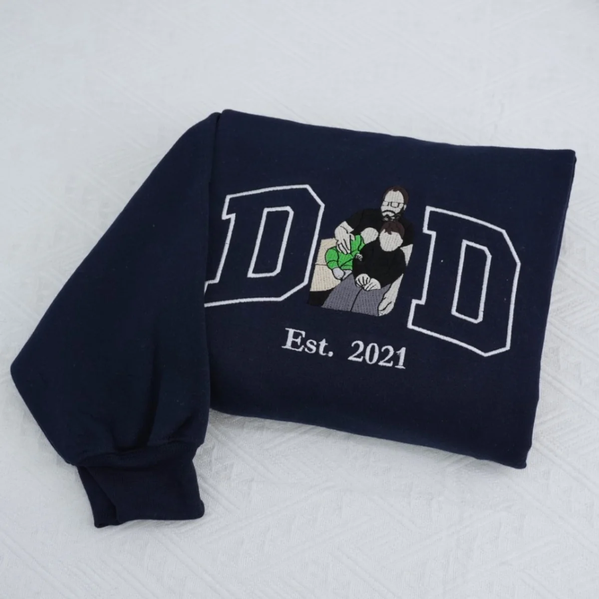 Custom Dad Hoodies - Active Father Child Embroidered Sweatshirts - Perfect Father's Day Gift - Image 9