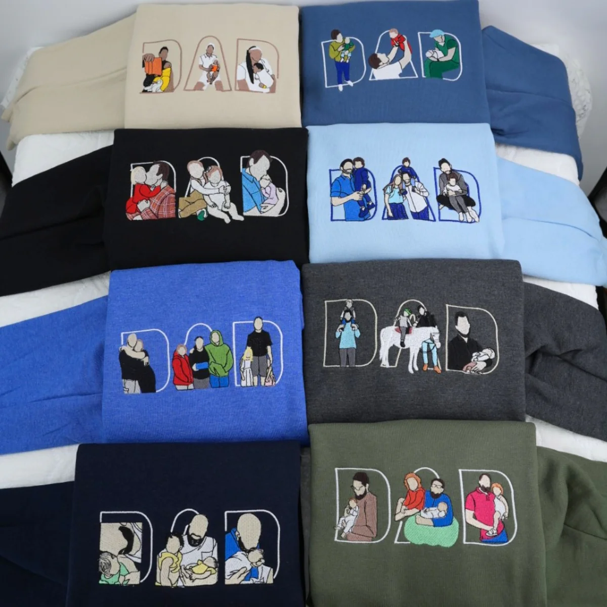 Custom Dad Hoodies - Family Bonding Embroidered Sweatshirts with Initials - Perfect Personalized Father Gift - Image 3