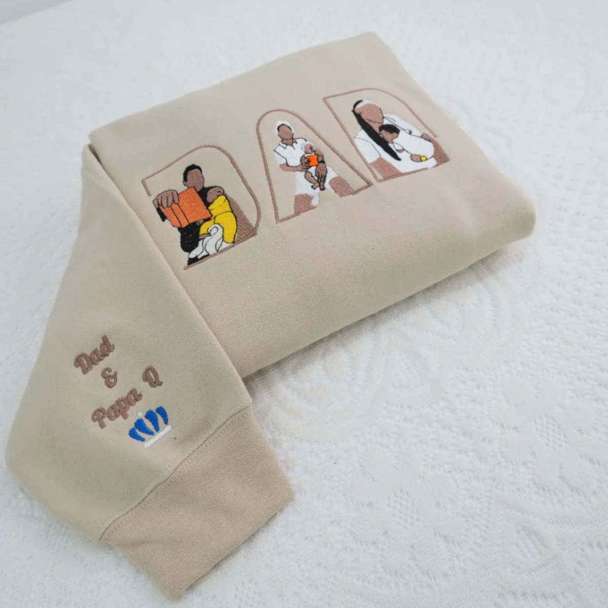 Custom Dad Hoodies - Family Bonding Embroidered Sweatshirts with Initials - Perfect Personalized Father Gift - Image 5