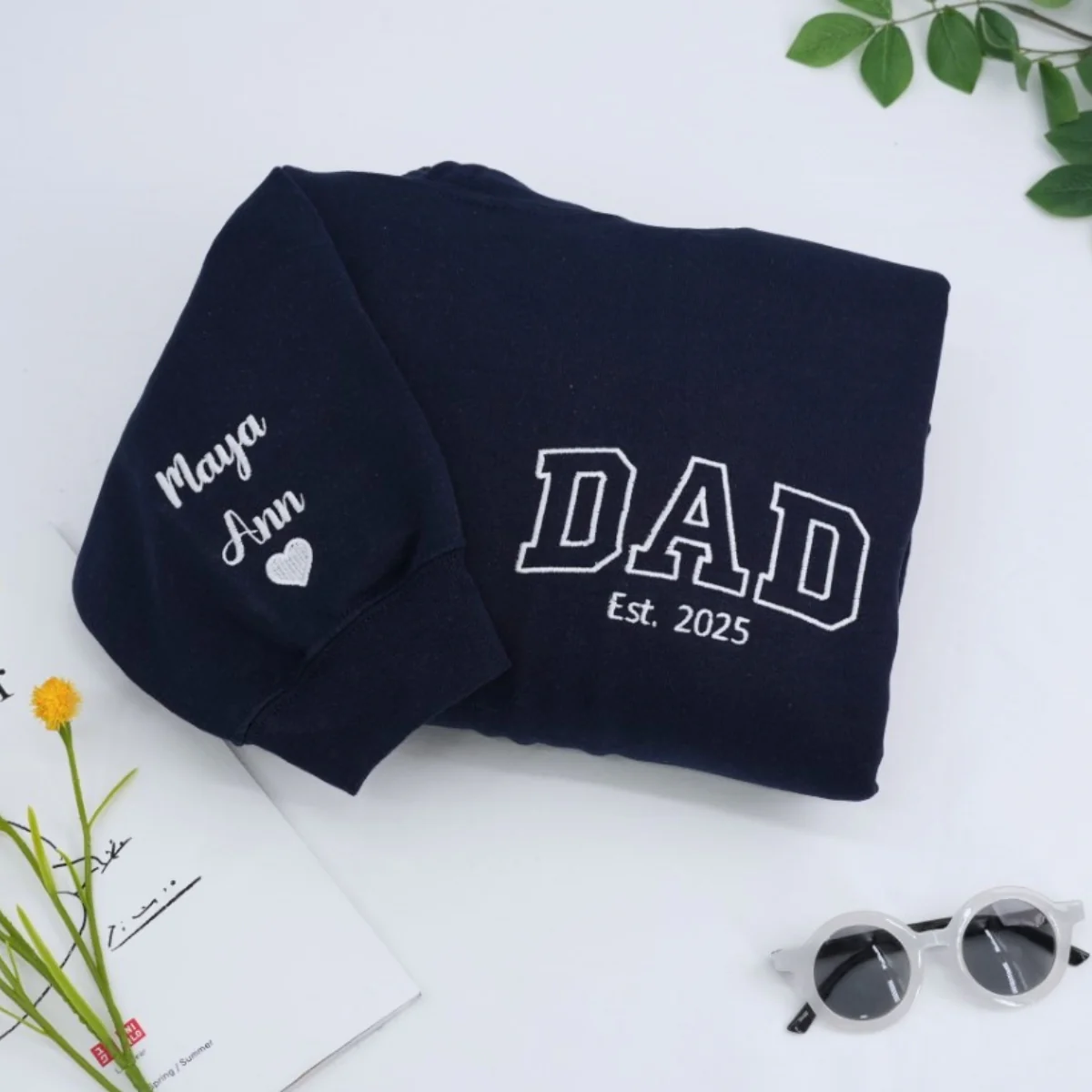 Custom Dad Hoodies - Multiple Kids Names Embroidered Sweatshirts - Perfect Father's Day Gift - Image 4