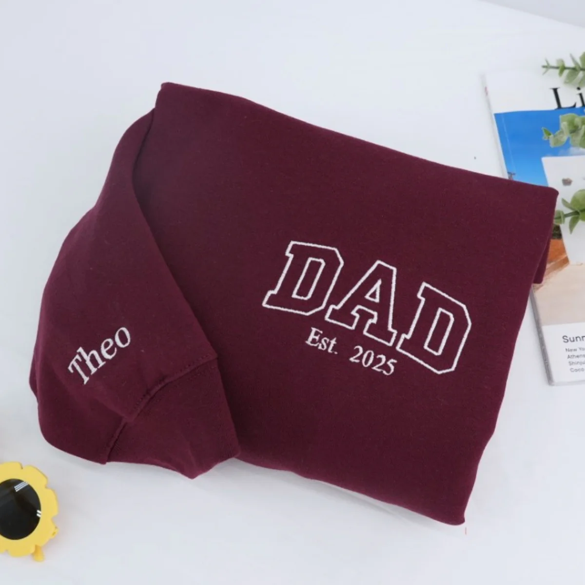 Custom Dad Hoodies - Multiple Kids Names Embroidered Sweatshirts - Perfect Father's Day Gift - Image 5
