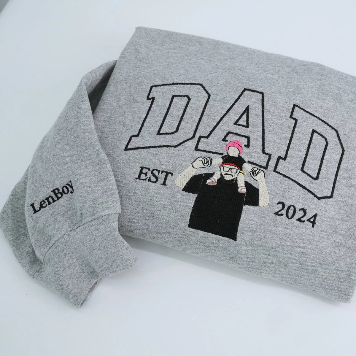 Custom Dad Hoodies - New Father Embroidered Sweatshirts - Perfect Father's Day Gift - Image 7