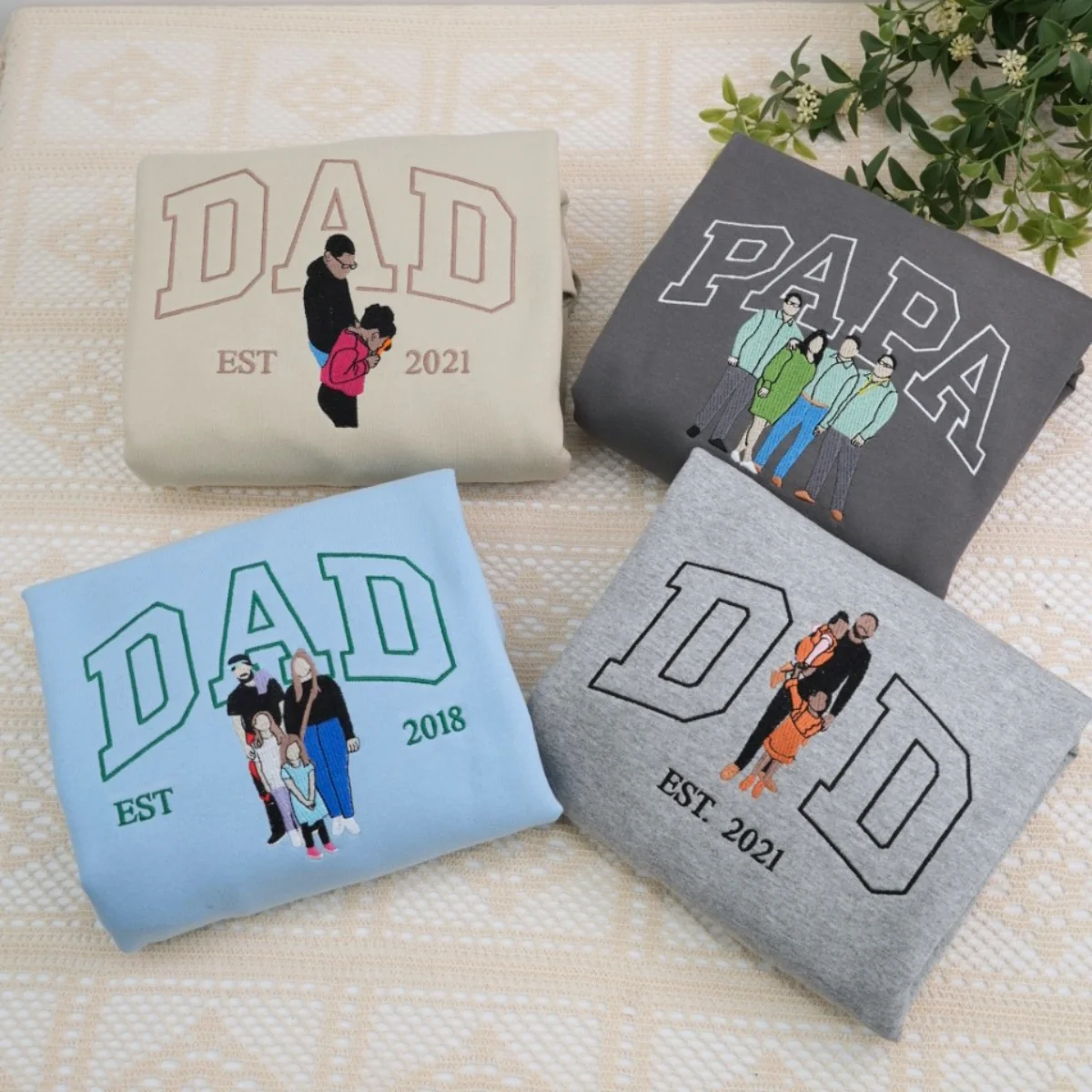 Custom Daddy Hoodies - Multi Child Family Embroidered Sweatshirts - Perfect Father Gift with Kids Names - Image 9