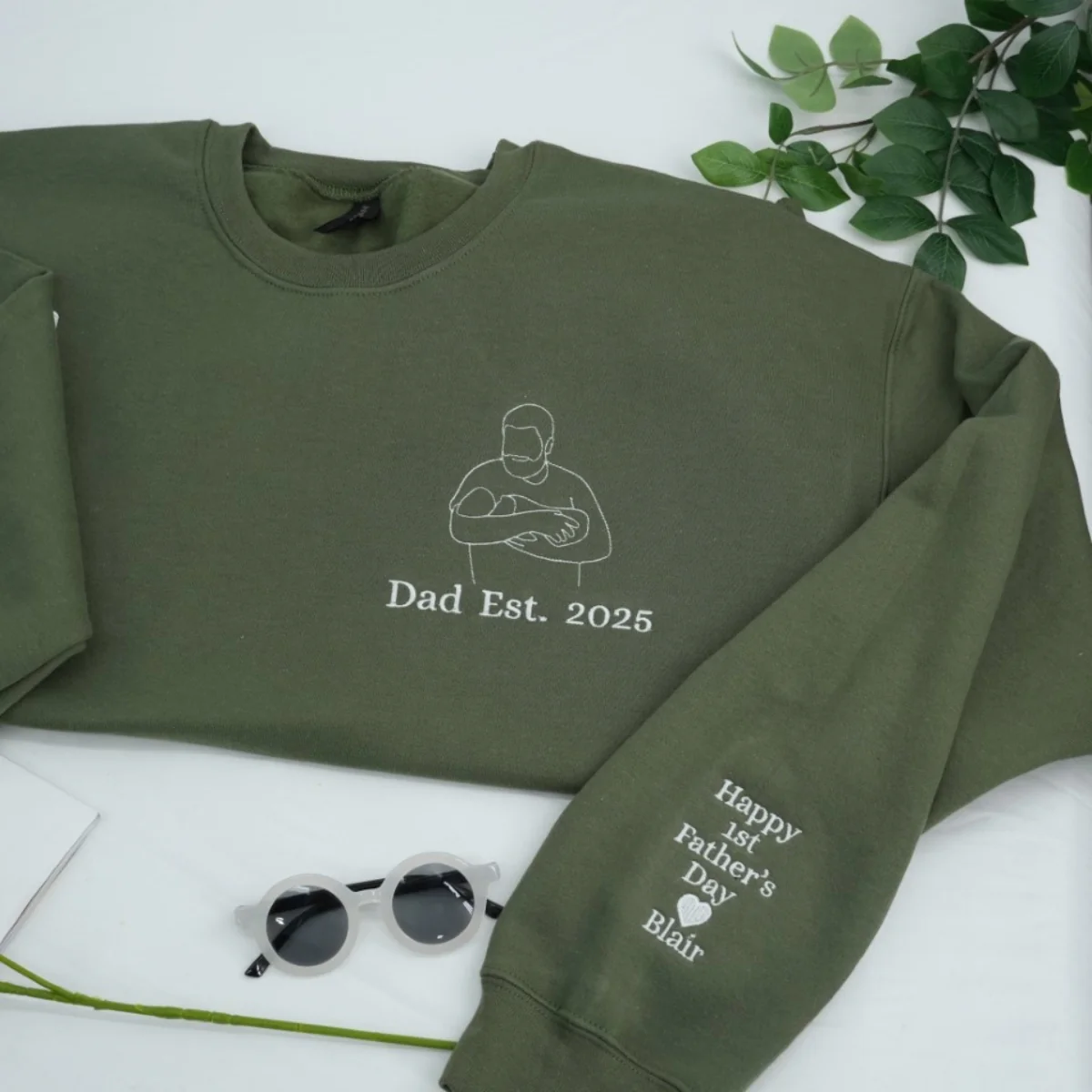 Custom Daddy Hoodies - Personalized Father Embroidered Sweatshirts - Perfect Father's Day Gift - Image 3