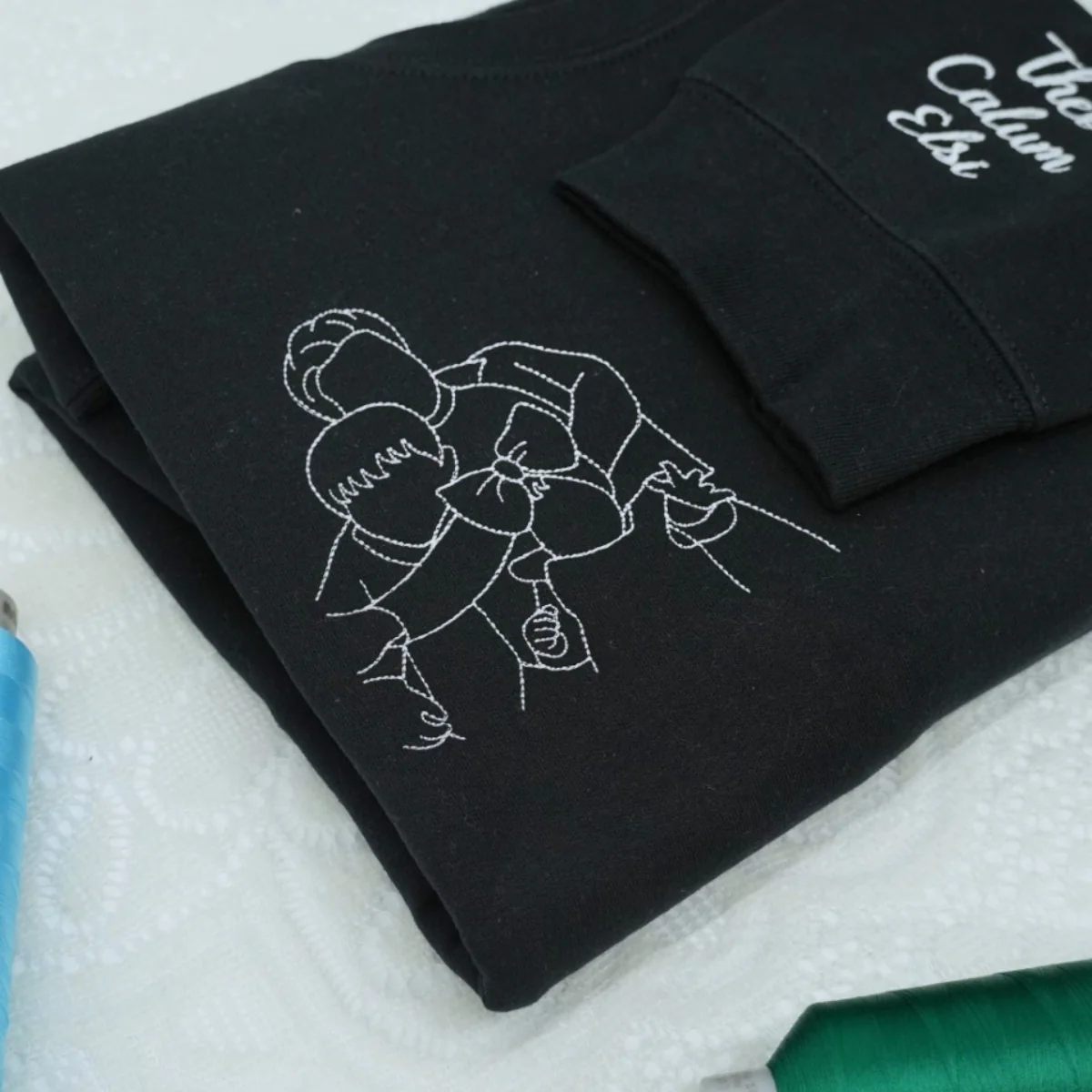 Custom Daddy Hoodies - Personalized Father Embroidered Sweatshirts - Perfect Father's Day Gift - Image 4