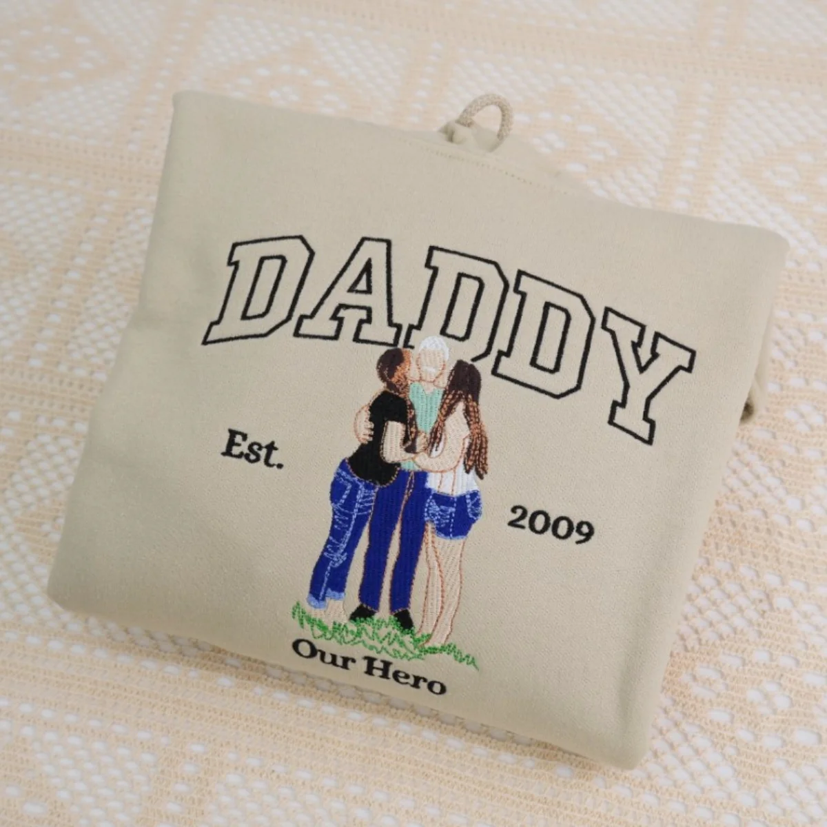 Custom Daddy Hoodies - Personalized Father Embroidered Sweatshirts - Perfect Father's Day Gift - Image 4