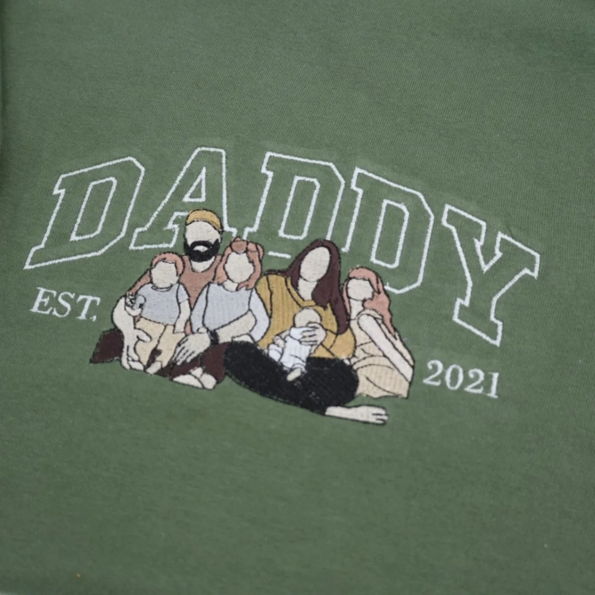 Custom Daddy Hoodies - Personalized Father Embroidered Sweatshirts - Perfect Father's Day Gift - Image 5