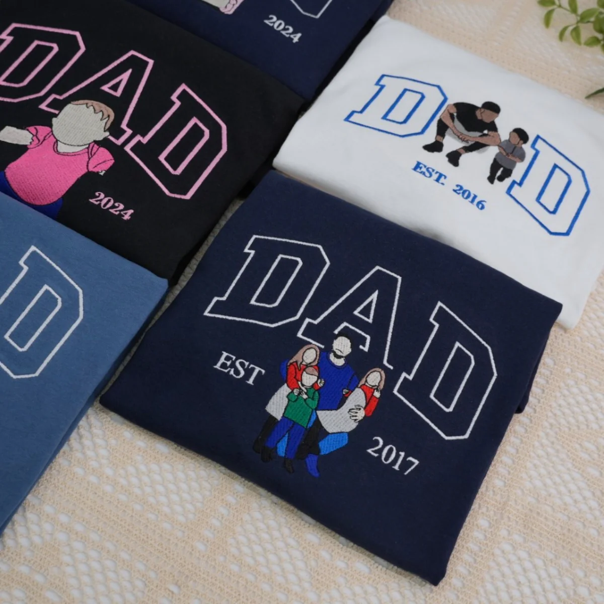 Custom Daddy Hoodies - Personalized Father Embroidered Sweatshirts - Perfect Father's Day Gift - Image 7