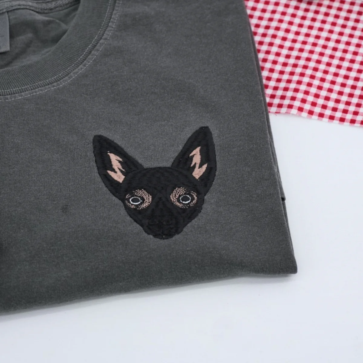 Custom Dog Picture T-Shirts - Personalized Pet Photo Portrait Embroidered Apparel - Perfect Dog Lover Gift - Image 2