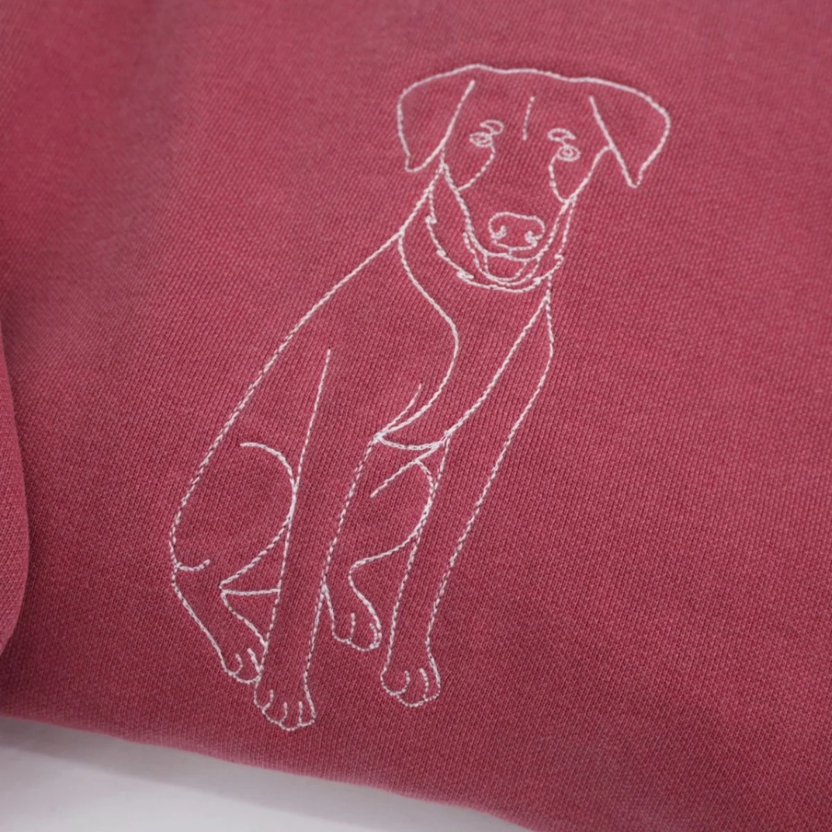 Custom Dog Portrait Sweatshirt - Pet Outline Embroidered Hoodie - Personalized Dog Lover Gift - Image 4