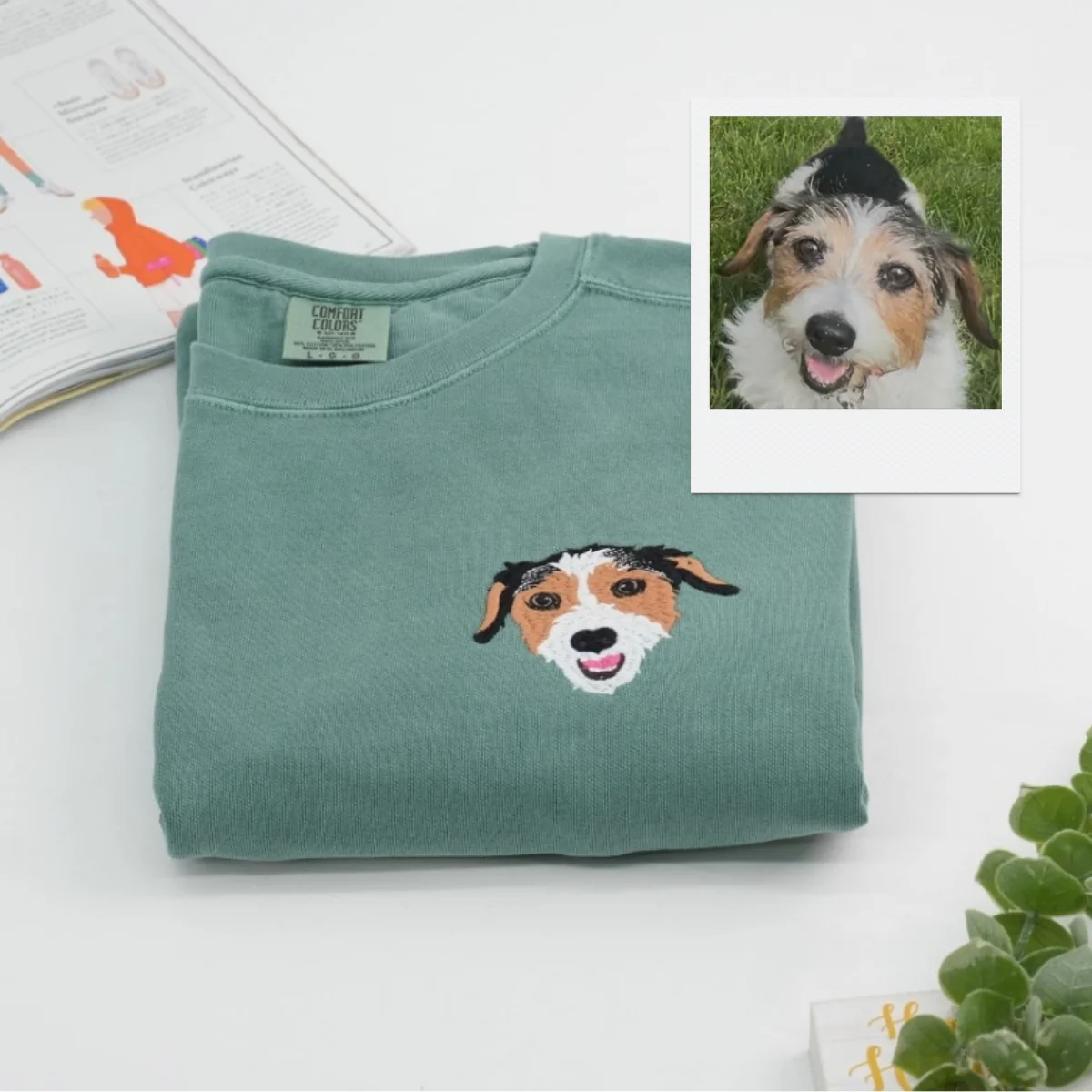 Custom Dog Portrait Sweatshirts - Dog Face Embroidered Hoodies - Personalized Pet Gift for Dog Lovers -Unique Dog Mom Dad Apparel - Image 3