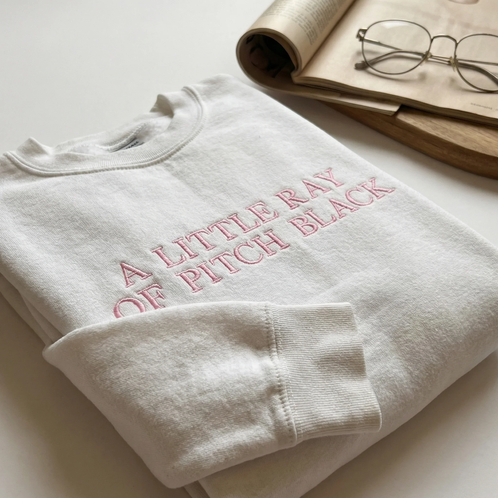 Custom Embroidered A Little Ray of Pitch Black Sweatshirt - Funny Friend Gift - Image 4