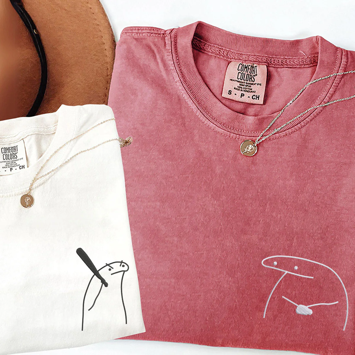 Custom Embroidered Angry Couple Matching T-shirts for Couples - Image 4