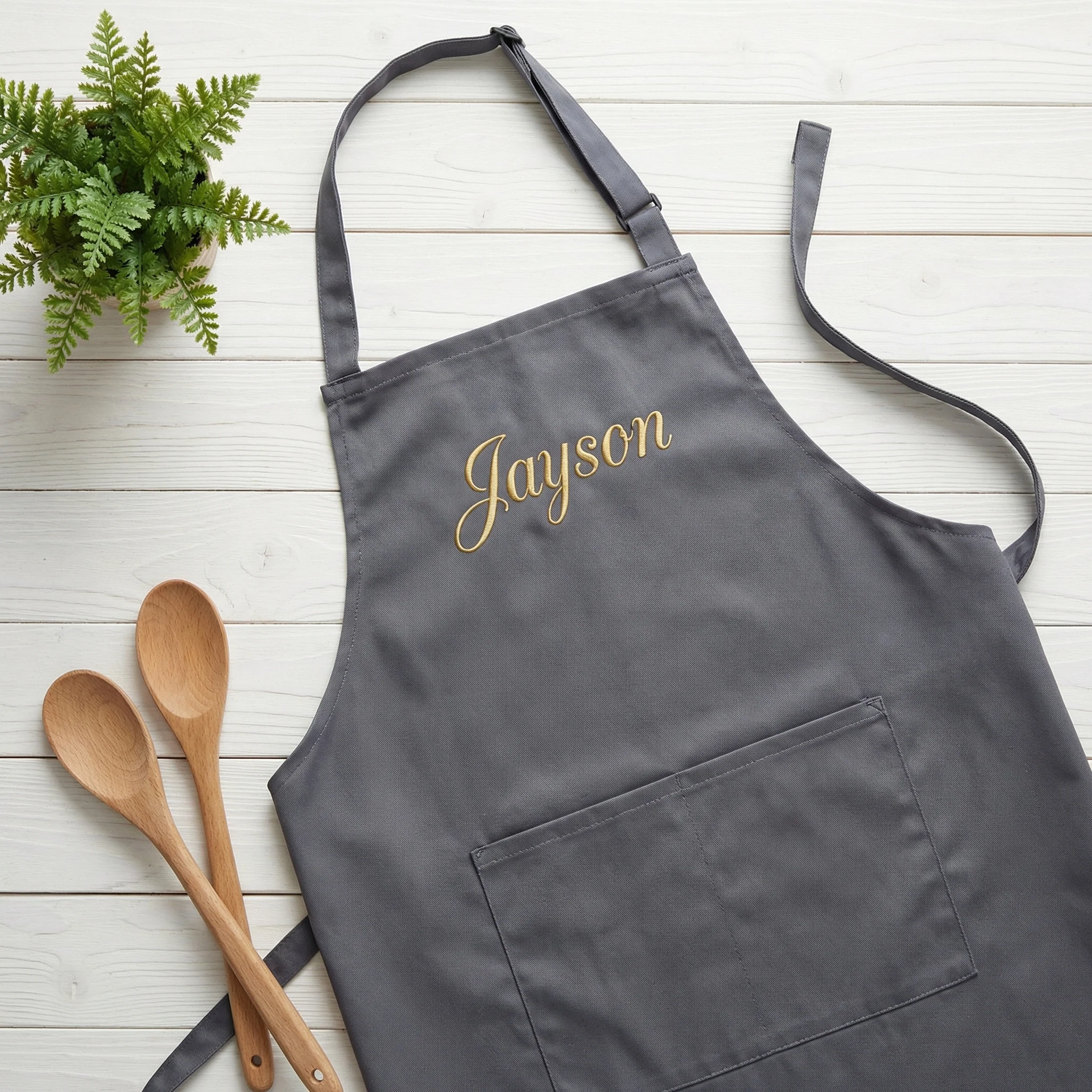 Custom Embroidered Apron with Name - Personalized Gift for Cooking & Craft Lovers - Image 3
