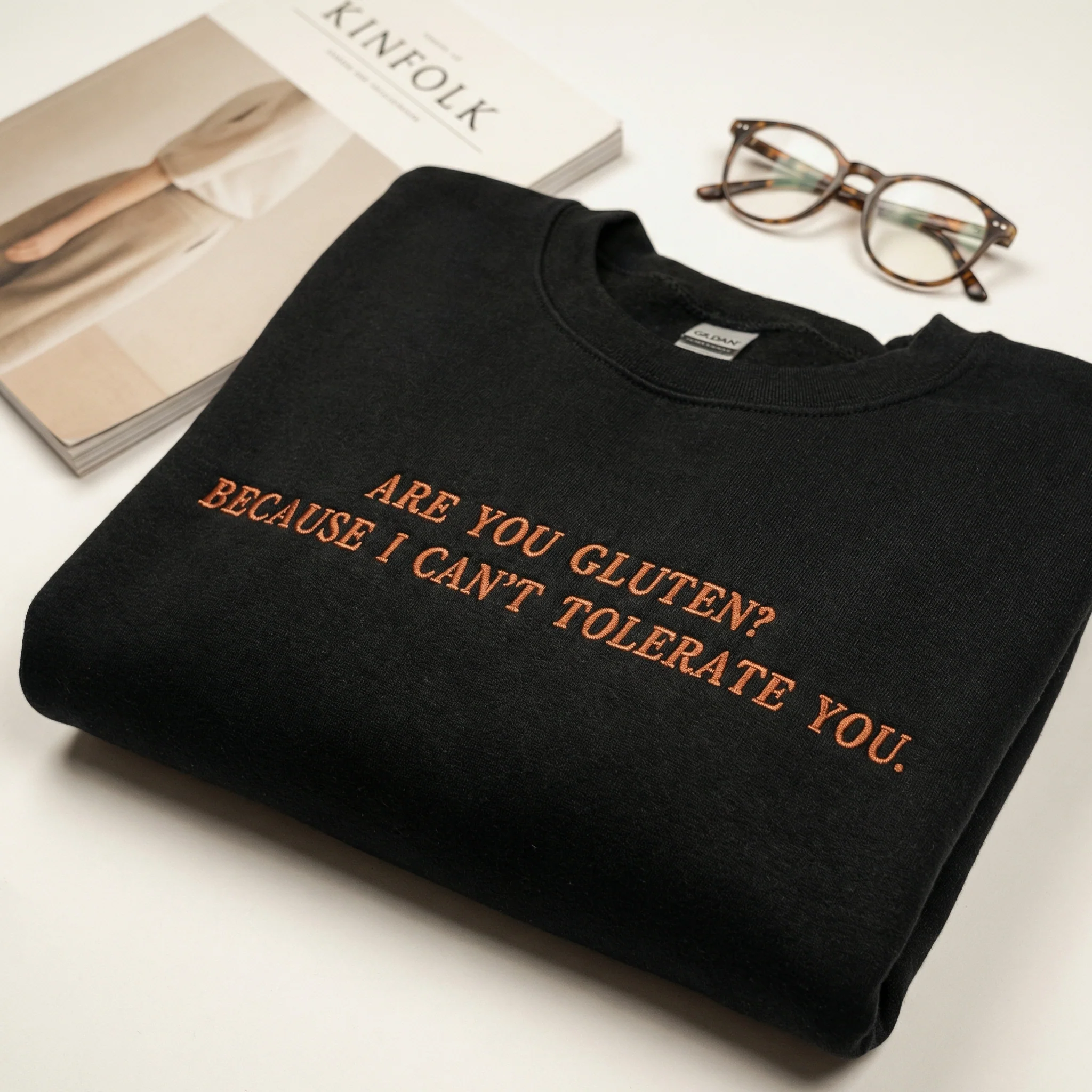 Custom Embroidered Are You Gluten Because I Can't Tolerate You Sweatshirt - Image 3