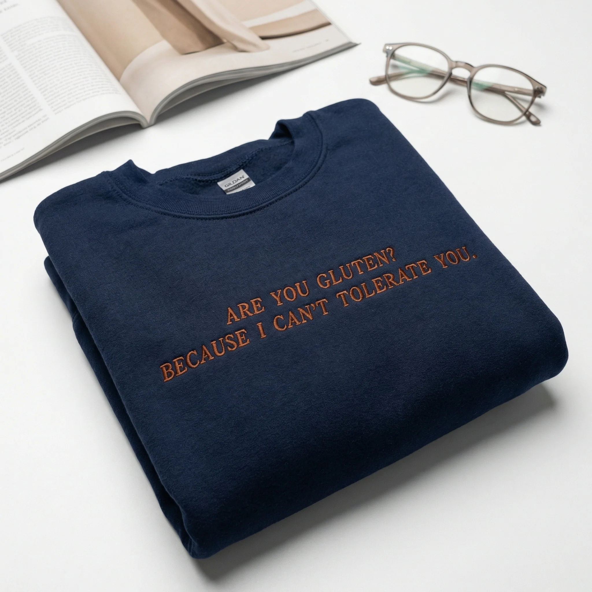 Custom Embroidered Are You Gluten Because I Can't Tolerate You Sweatshirt - Image 4