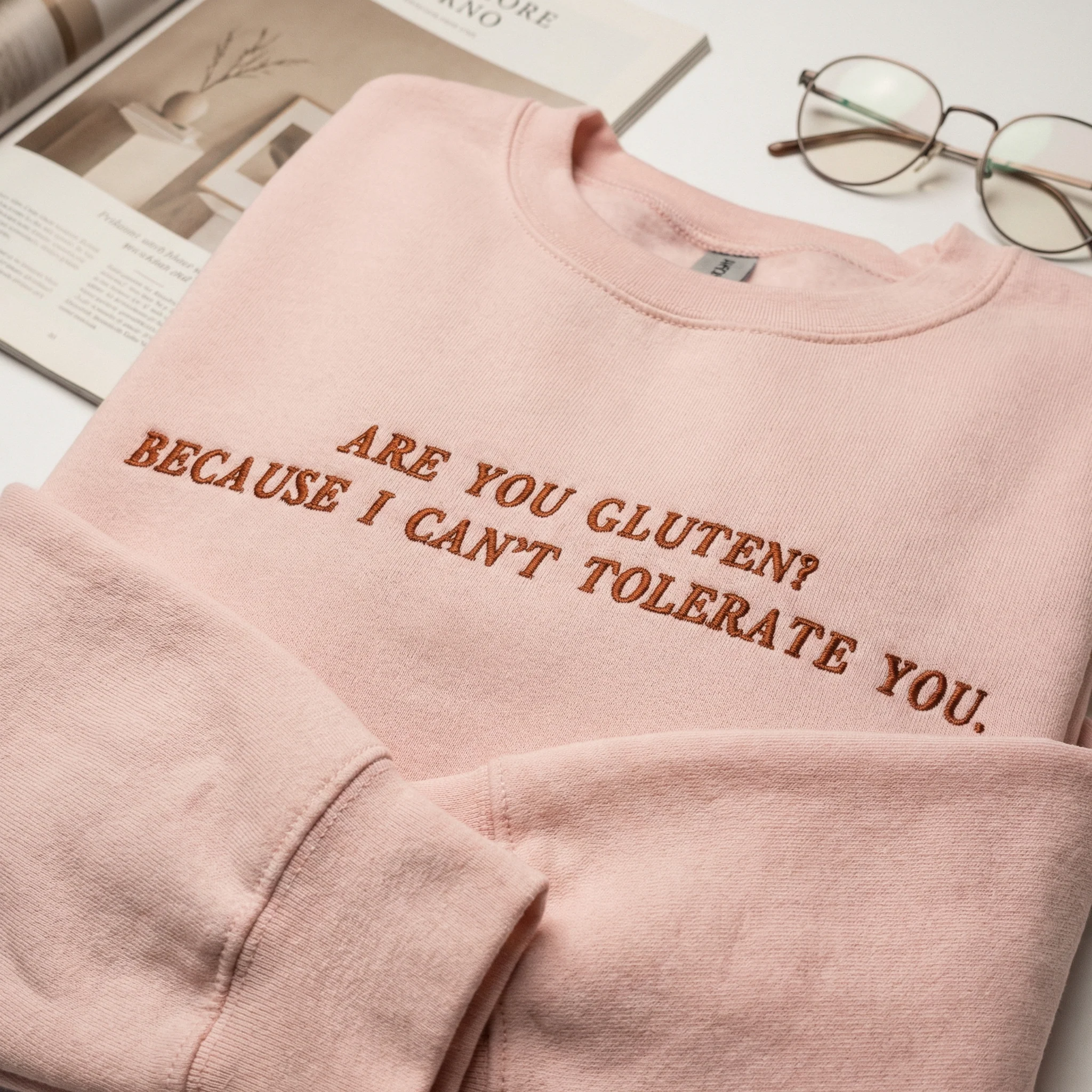 Custom Embroidered Are You Gluten Because I Can't Tolerate You Sweatshirt - Image 6