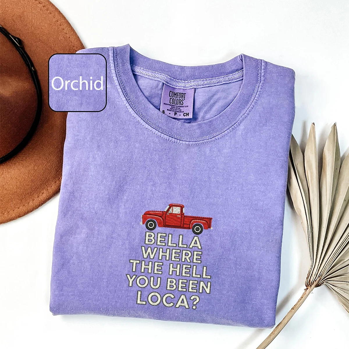 Custom Embroidered Bella, Where You Been Loca? T-Shirt | Funny Forks Washington Meme Tee - Image 4