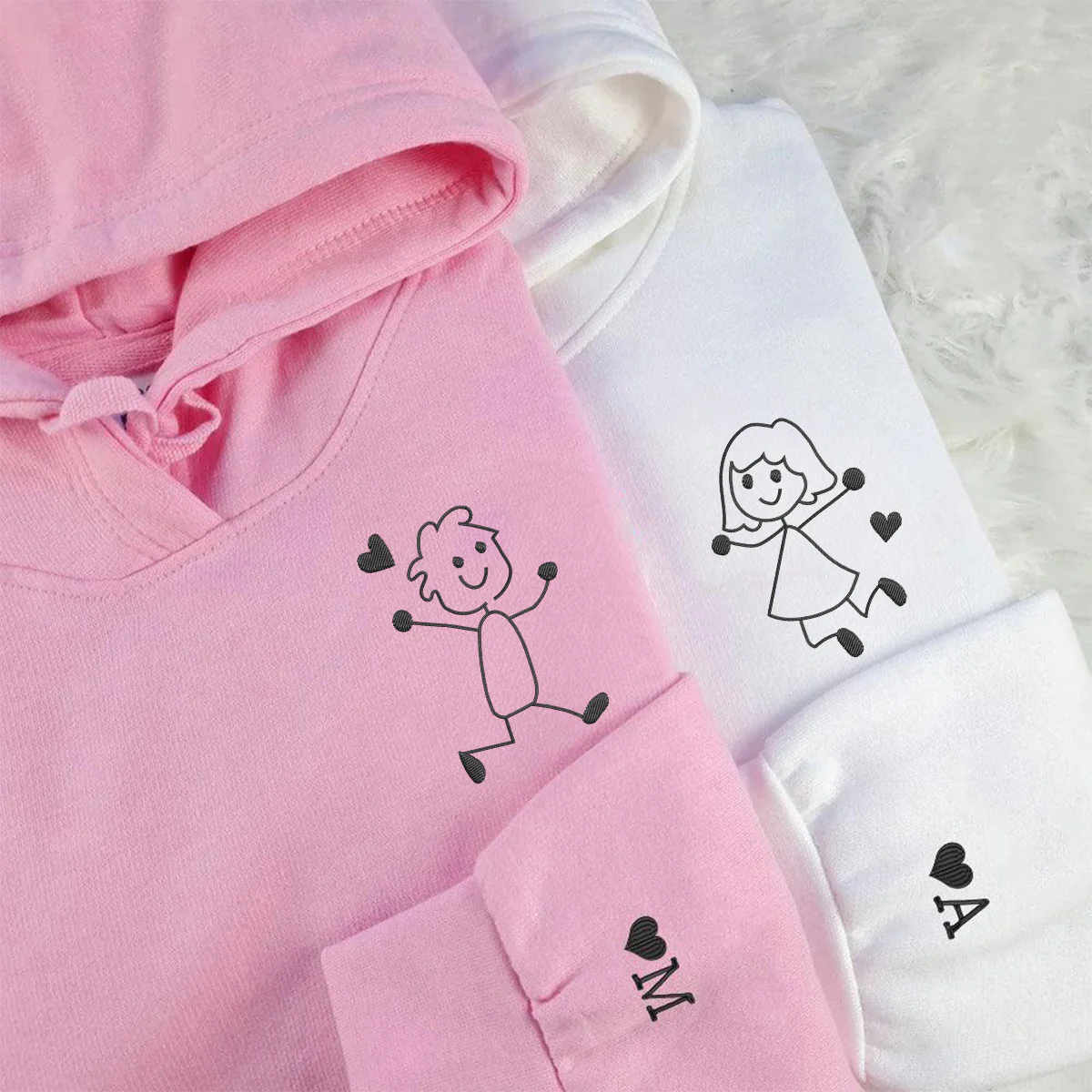 Custom Embroidered Better Together Matching Hoodies for Couples - Image 3