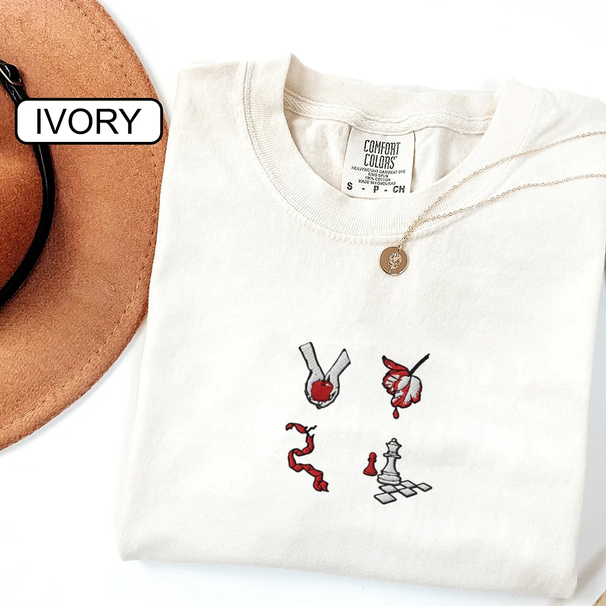 Custom Embroidered Book Cover T-Shirt - Aesthetic Reader Tee - Image 2