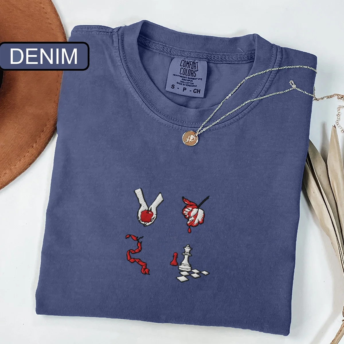 Custom Embroidered Book Cover T-Shirt - Aesthetic Reader Tee - Image 5