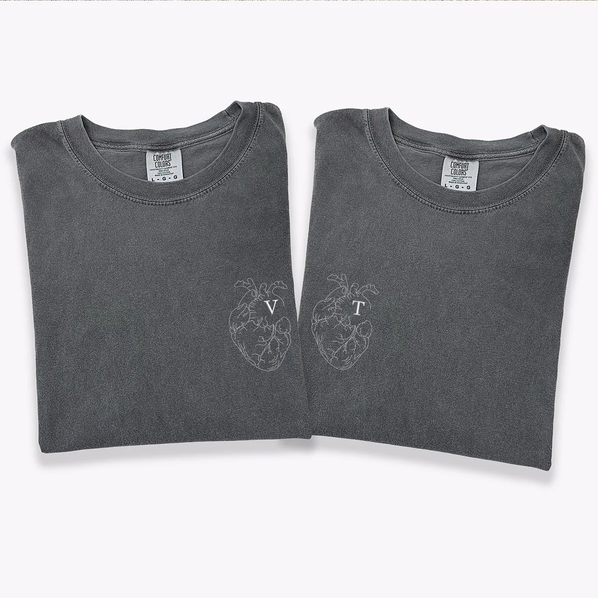 Custom Embroidered Boyfriend Girlfriend Matching Sets T-shirts for Couples - Image 4