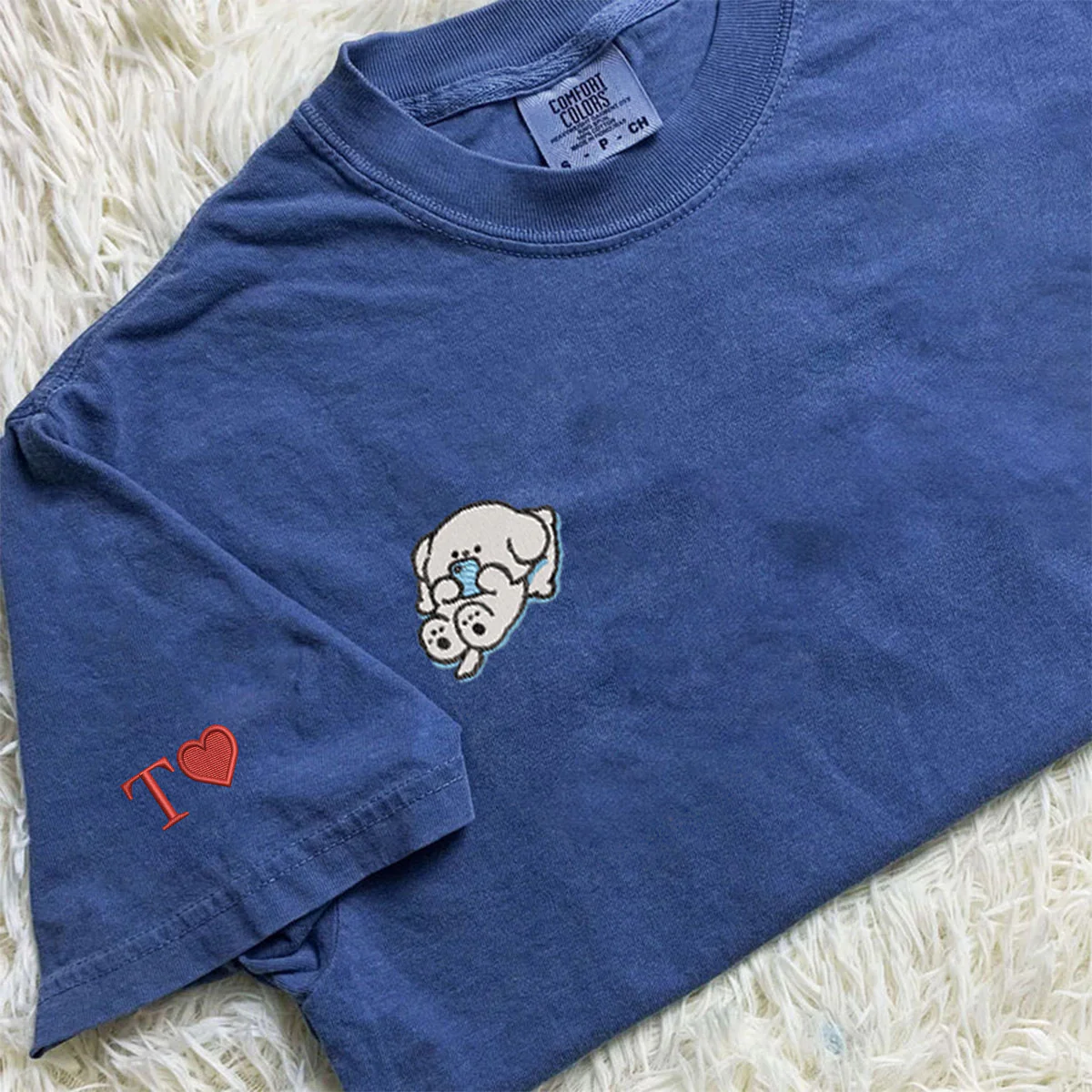 Custom Embroidered Cat x Dog Matching T-shirts for Couples - Image 6
