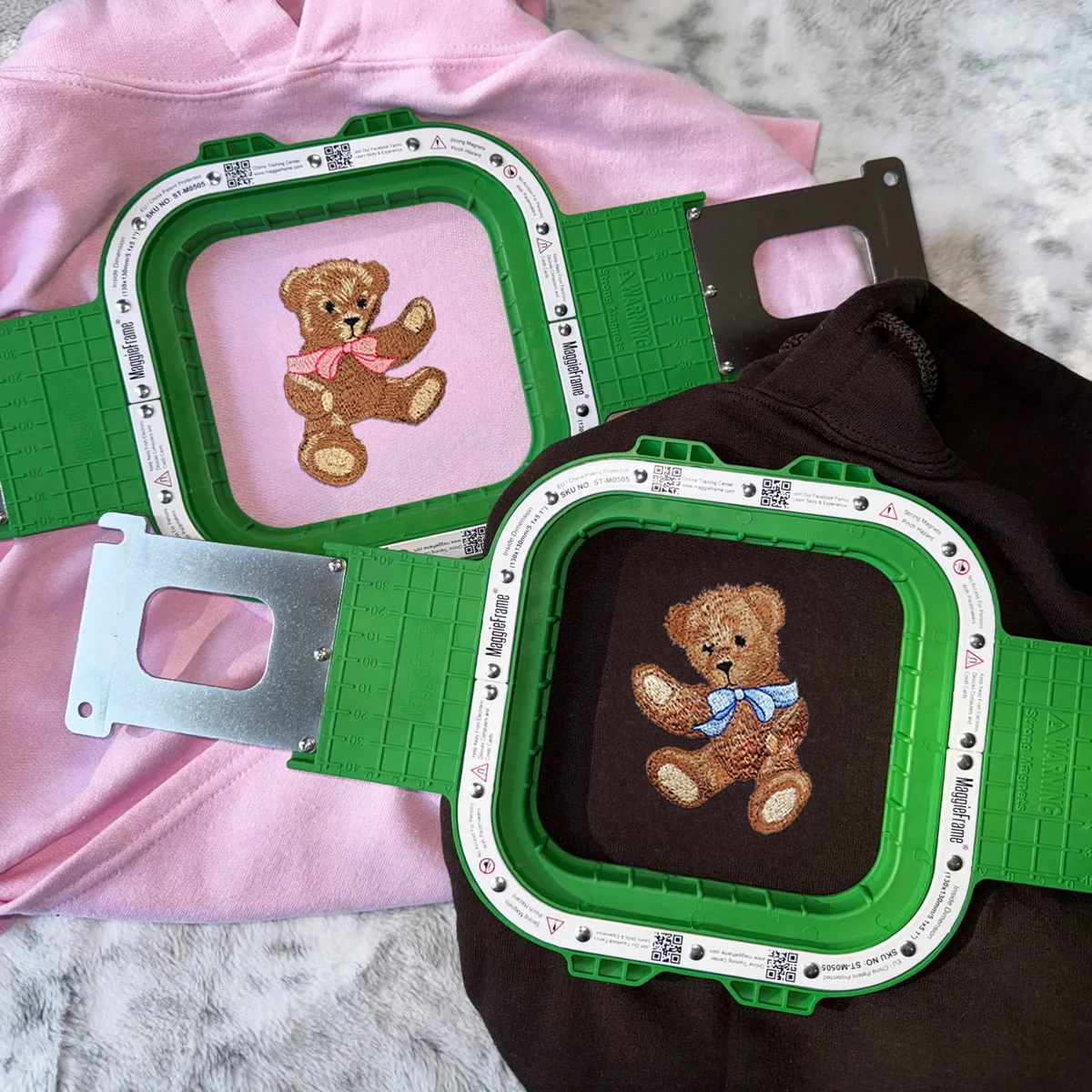 Custom Embroidered Cute Bear Matching Hoodies for Couples - Image 6
