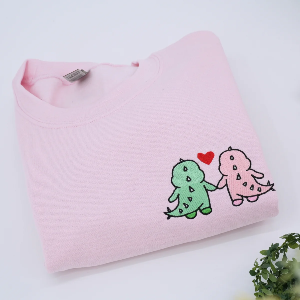 Custom Embroidered Dinosaur Couple Matching Hoodies for Couples - Image 3