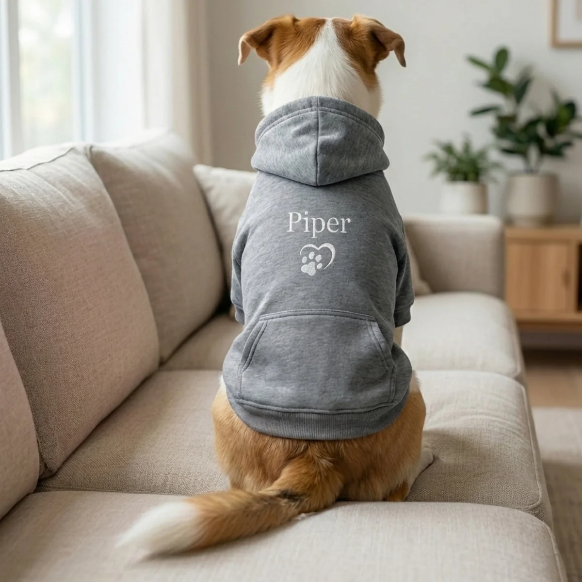 Custom Embroidered Dog Hoodie – Personalized Pet Name, Bright Puppy Hoodie - Image 3