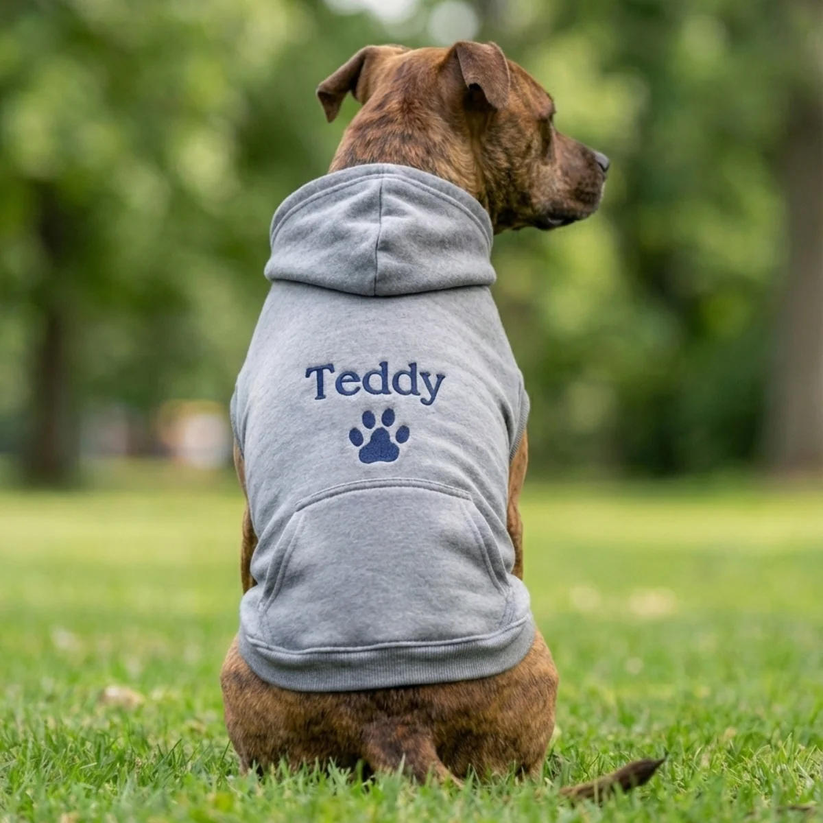 Custom Embroidered Dog Hoodie with Name – Personalized Embroidered Dog Hoodie - Image 2