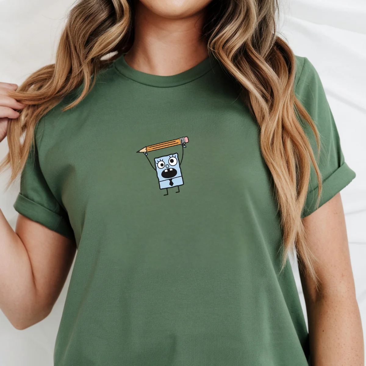 Custom Embroidered Doodle Pencil T-Shirt | Funny Artist Tee – Creative Gift for Designers & Art Lovers - Image 8