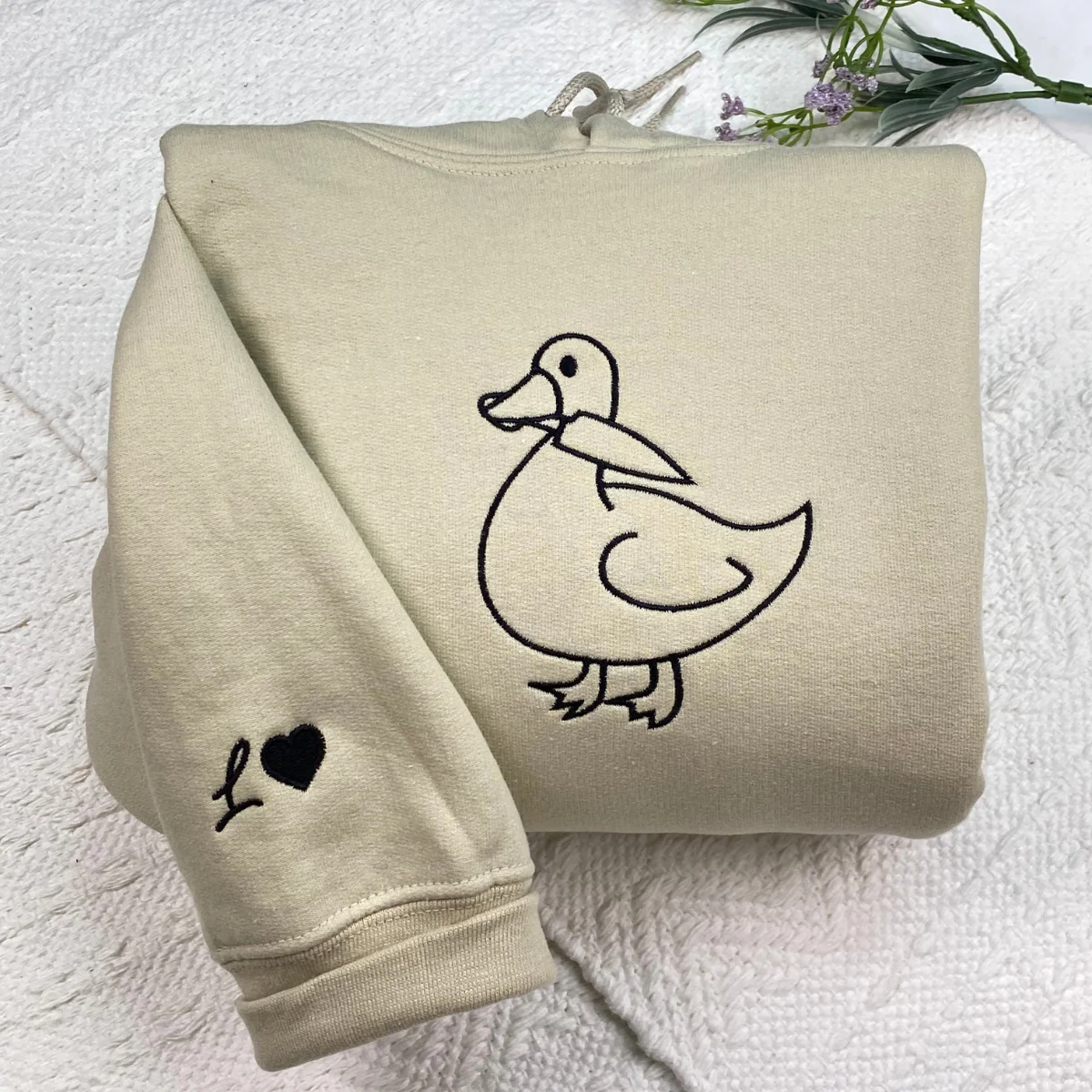Custom Embroidered Duck Duck Goose Matching Hoodies for Couples - Image 5