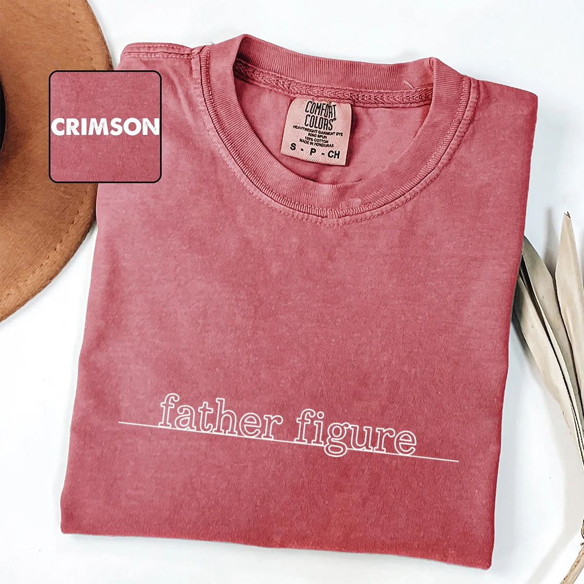 Custom Embroidered Father Figure T-Shirt | Funny Showgirl Era Tee – Retro Pop Culture Embroidered Gift - Image 2