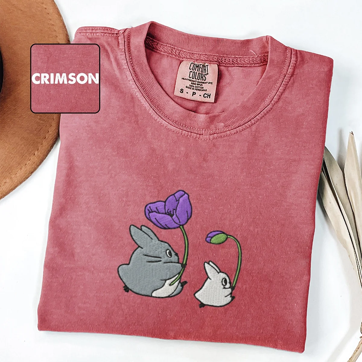 Custom Embroidered Forest Creatures T-Shirt – Cute Cozy Aesthetic Tee, Gift for Her - Image 3