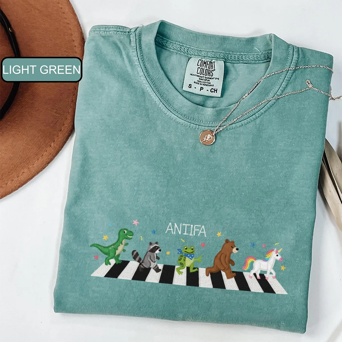 Custom Embroidered Freedom Frog T-Shirt | Anti-Fascism Meme Tee – Whimsical Animal Crossing - Image 3