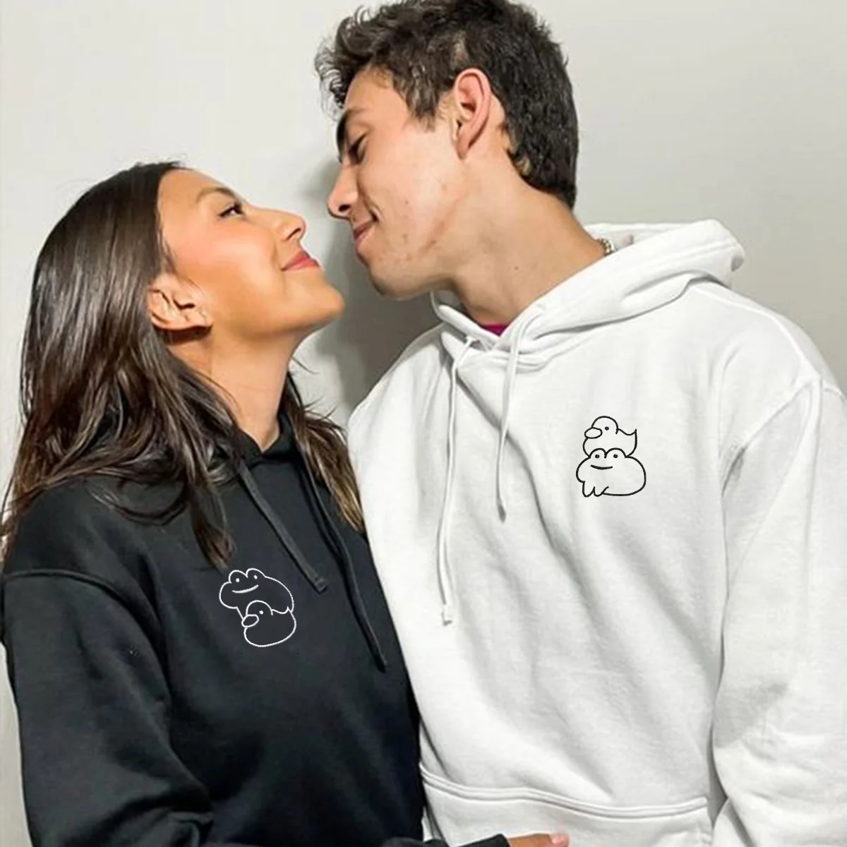 Custom Embroidered Froggy and Ducky Matching Hoodies for Couples - Image 7