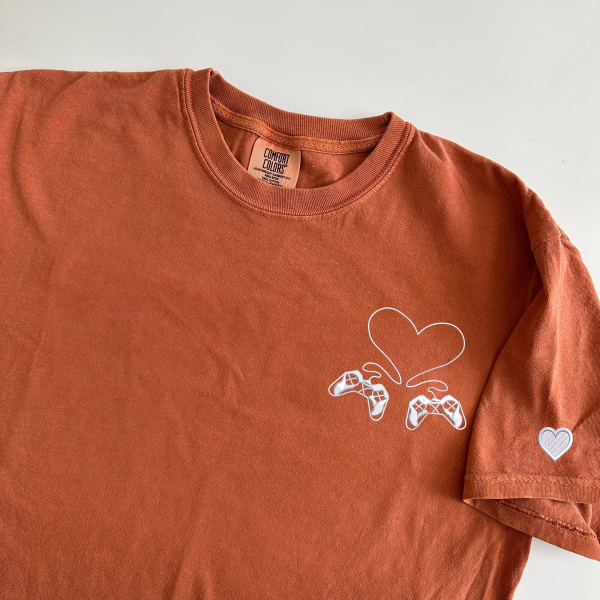 Custom Embroidered Gamer Controller Love Matching T-shirts for Couples - Image 4