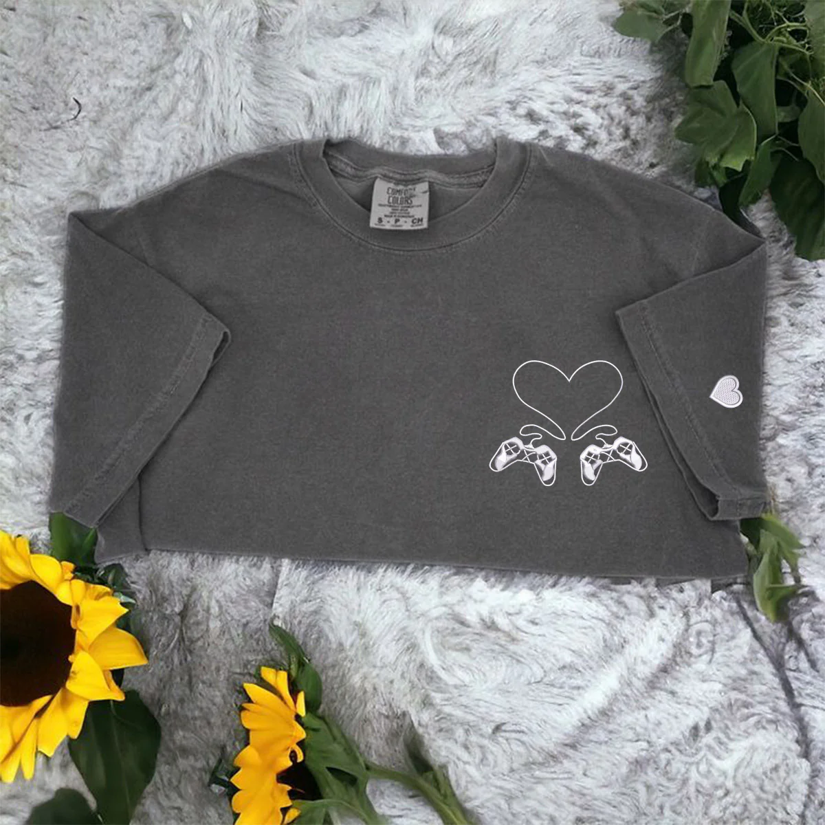 Custom Embroidered Gamer Controller Love Matching T-shirts for Couples - Image 5