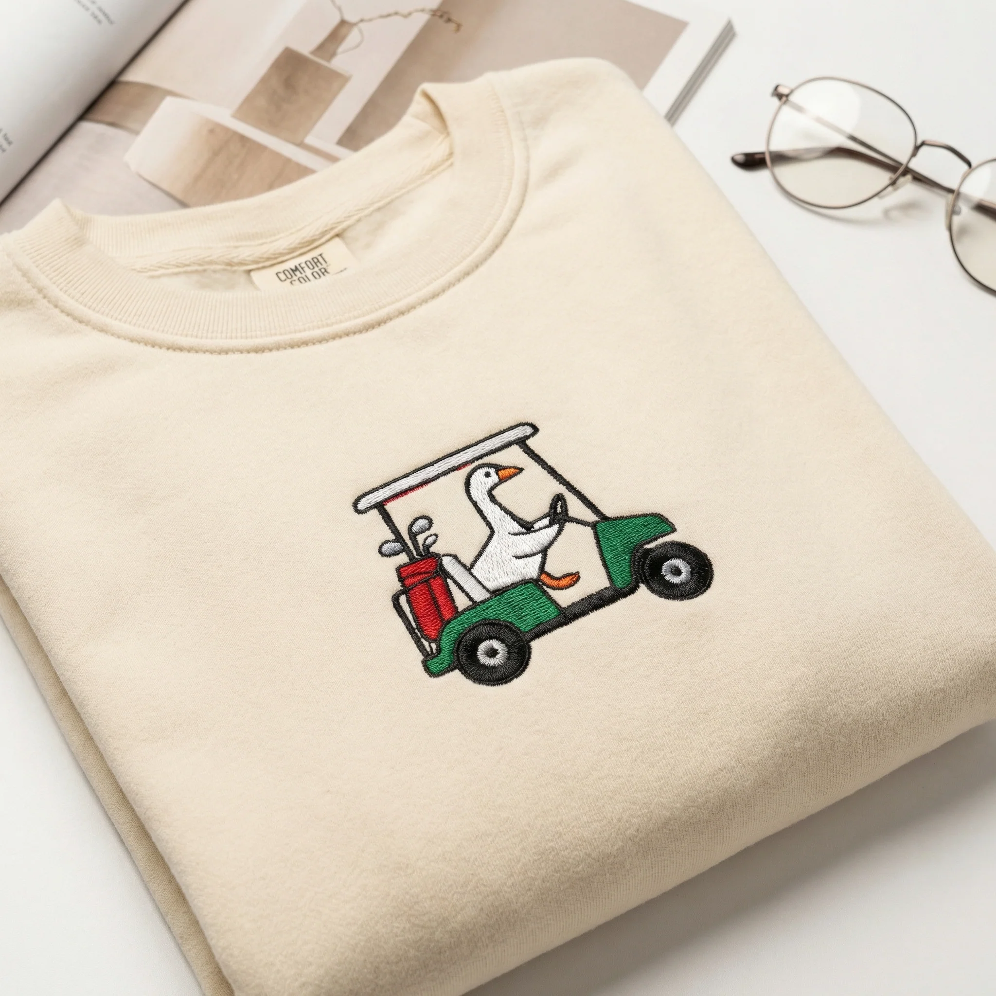 Custom Embroidered Golf Goose Dad T-Shirt - Funny Weekend Golfer Gift