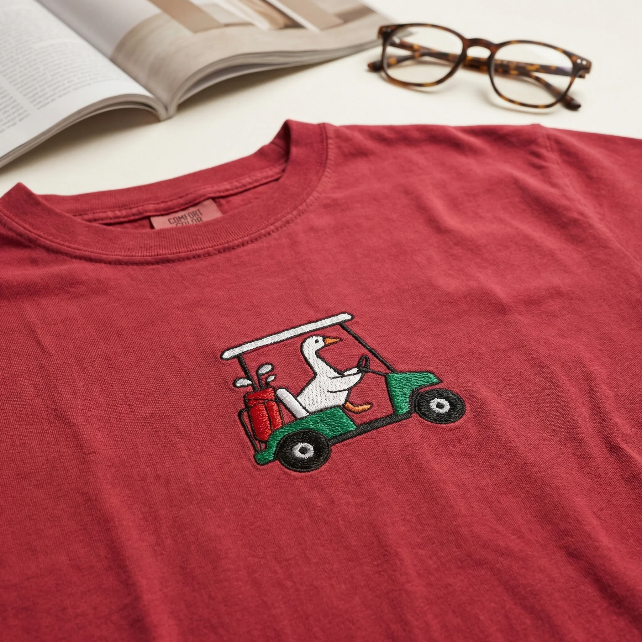 Custom Embroidered Golf Goose Dad T-Shirt - Funny Weekend Golfer Gift - Image 6