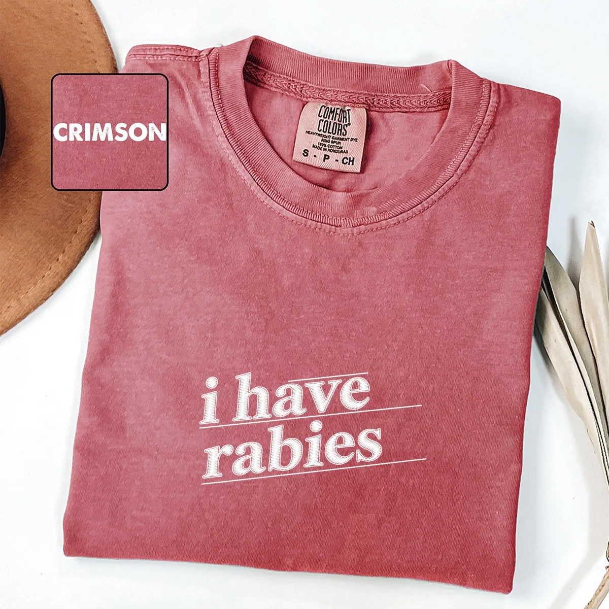 Custom Embroidered I Have Rabies T-Shirt | Funny Feral Girl Meme Tee – Sarcasm Gift