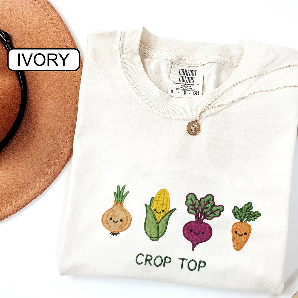 Custom Embroidered I’ll Be in My Office Gardening Crop Top T-Shirt | Funny Plant Mom Tee – Cottagecore Farmer Gift